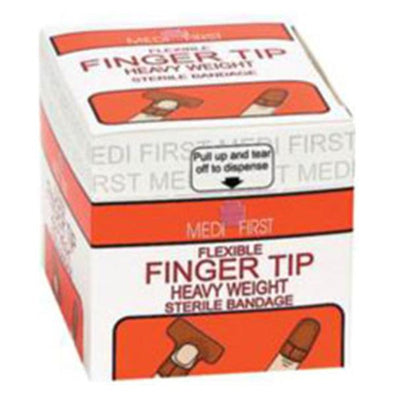 Bandage Elastic/Fabric Medi-First Fingertip 1.75x2" Flexible Tan LF 40/Package - Surgical Supplies NY